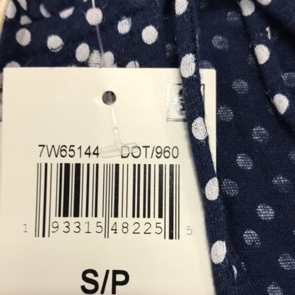 Lucky Brand Polka Dot Embroidered Yoke Top - Picture 6 of 7